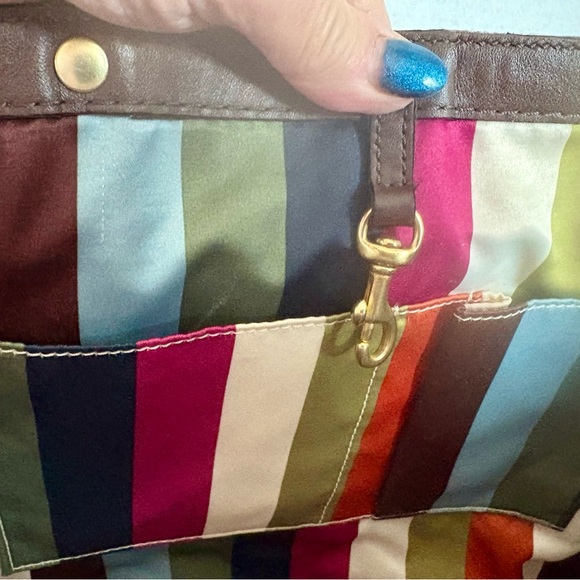 Coach Brown Patterned Tote Bag, vintage - Picture 9 of 12